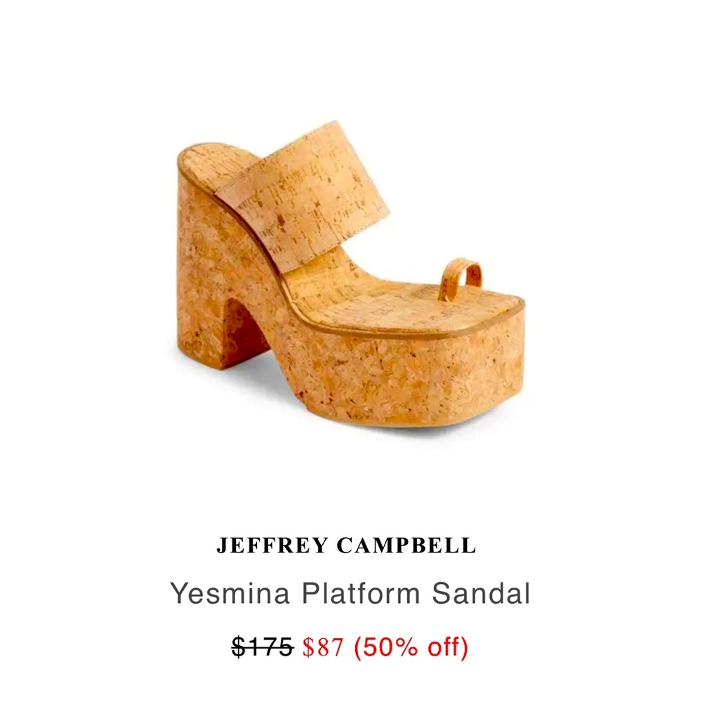 Jeffrey Campbell Yesmina Platform Sandal in Tan